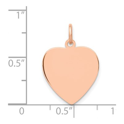 14K Rose Gold Heart Disc Pendant – view 4