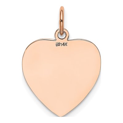 14K Rose Gold Heart Disc Pendant – view 5