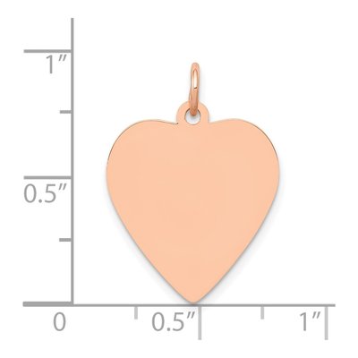 14K Rose Gold Heart Disc Pendant – view 5