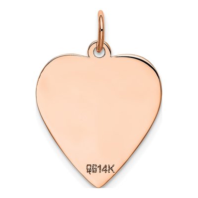 14K Rose Gold Heart Disc Pendant – view 6