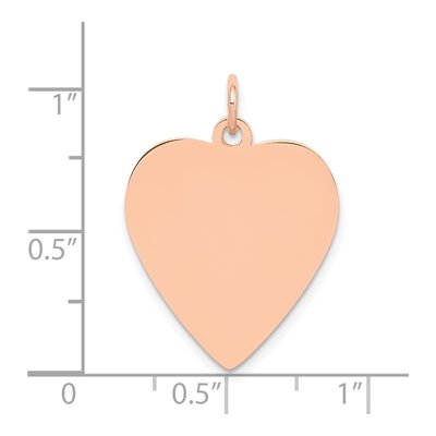 14K Rose Gold Heart Disc Pendant – view 4