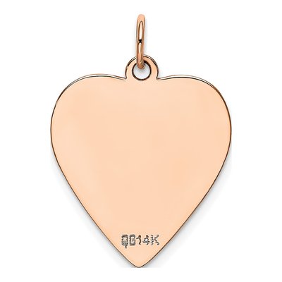 14K Rose Gold Heart Disc Pendant – view 5