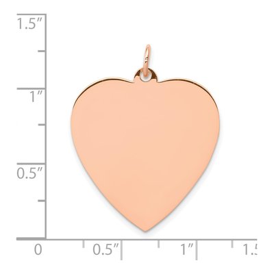 14K Rose Gold Heart Disc Pendant – view 3