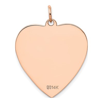 14K Rose Gold Heart Disc Pendant – view 4