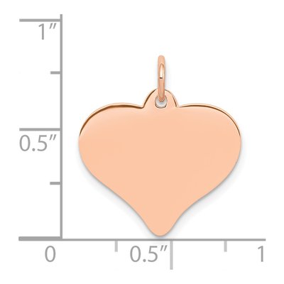 14K Rose Gold Heart Disc Pendant – view 4