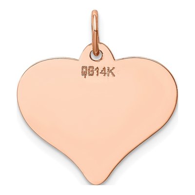 14K Rose Gold Heart Disc Pendant – view 5