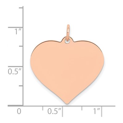 14K Rose Gold Heart Disc Pendant – view 4