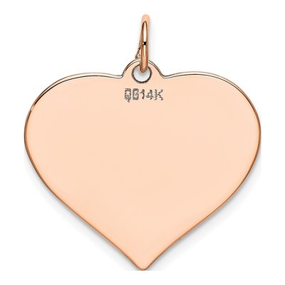 14K Rose Gold Heart Disc Pendant – view 5