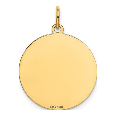 14K Yellow Gold Golden Retriever Disc Charm – view 5