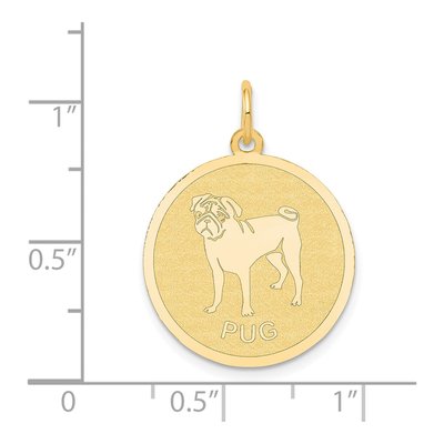 14K Yellow Gold Disc Dog Charm – view 5