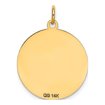 14K Yellow Gold Siberian Husky Disc Dog Charm – view 6