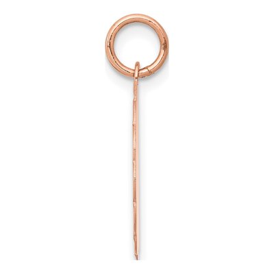 14K Rose Gold Baptism Cross Disc Pendant – view 3