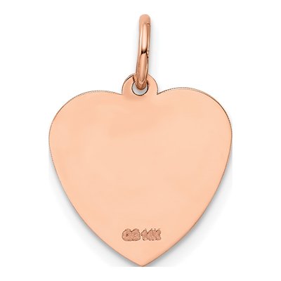 14K Rose Gold Holy Communion Heart Charm – view 5
