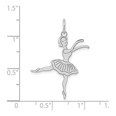 14K White Gold Ballerina Charm – view 4