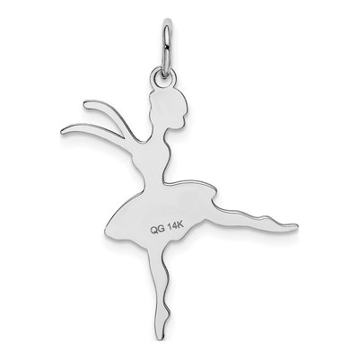 14K White Gold Ballerina Charm – view 5