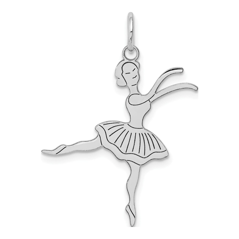 14K White Gold Ballerina Charm