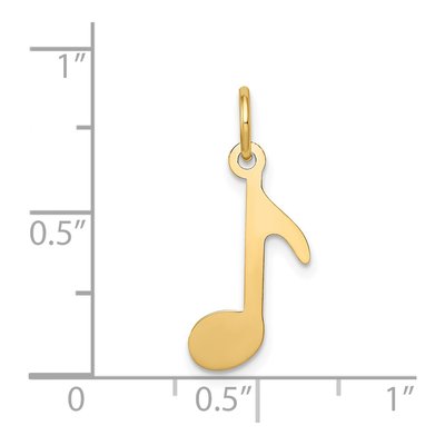 14K Yellow Gold Musical Note Pendant – view 4