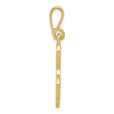 14K Yellow Gold Treble Clef for Music Lovers Charm – view 3