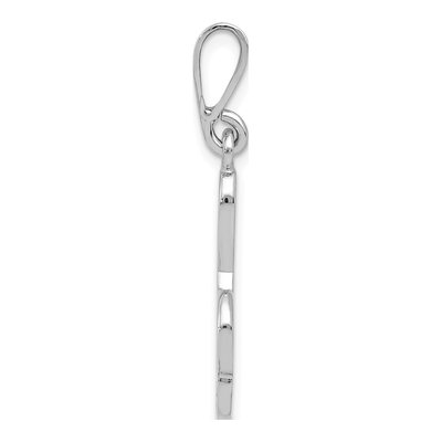 14K White Gold Treble Clef for Musicians Pendant – view 3