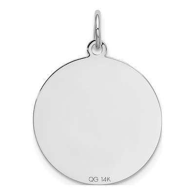 14K White Gold Golden Retriever Disc Charm – view 5