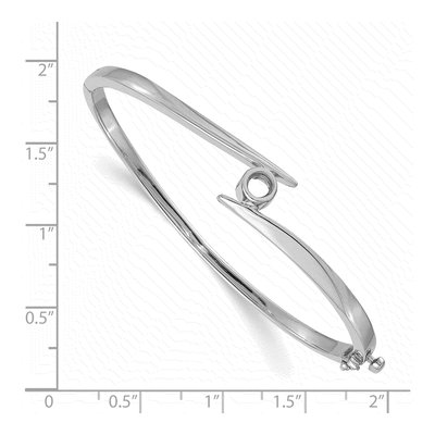 14K White Gold 1/2 ct tw Diamond Hinged Bangle Bracelet Mounting – view 2