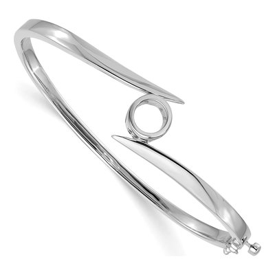 14K White Gold Bangle Bracelet Mounting