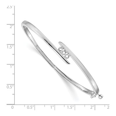 14K White Gold Hinged Bangle Bangle Mounting – view 3
