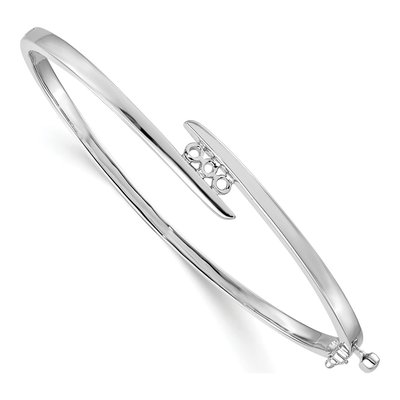 14K White Gold Hinged Bangle Bangle Mounting