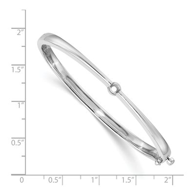 14K White Gold Hinged Bangle Bangle Mounting – view 2