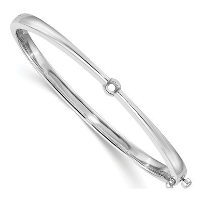 14K White Gold Hinged Bangle Bangle Mounting