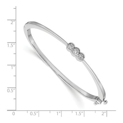 14K White Gold 1/2 ct tw Diamond Bangle Bracelet – view 2