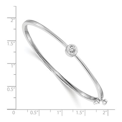 14K White Gold 1/2 ct tw Diamond Bangle Bracelet – view 2
