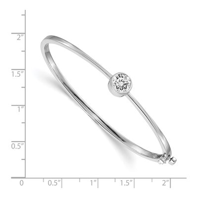 14K White Gold Bangle Bracelet Mounting – view 3