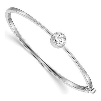 14K White Gold Bangle Bracelet Mounting