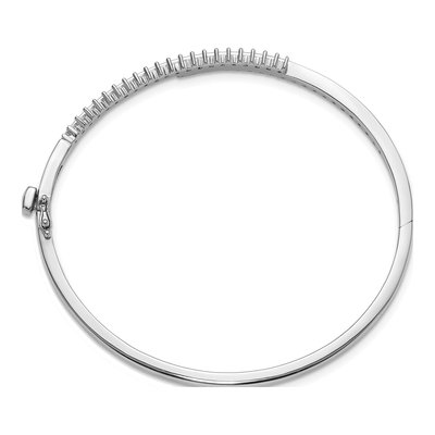 14K White Gold Hinged Bangle Bangle Mounting – view 3