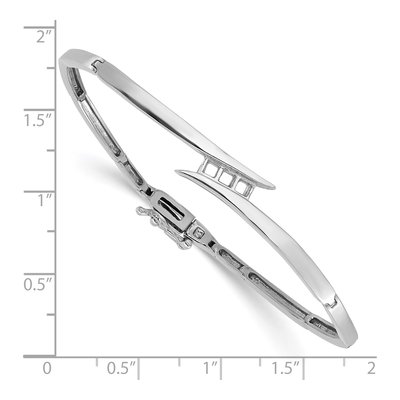 14K White Gold Hinged Bangle Bangle Mounting – view 4