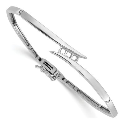 14K White Gold Hinged Bangle Bangle Mounting
