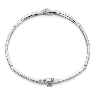 14K White Gold Hinged Bangle Bangle Mounting – view 2