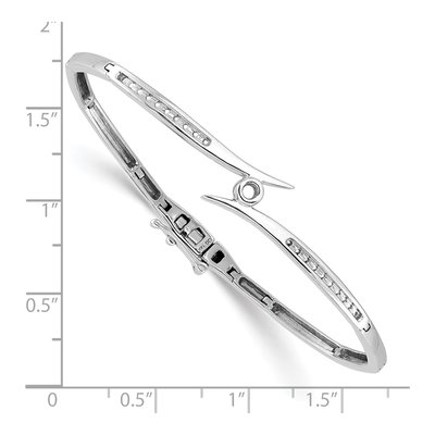 14K White Gold Hinged Bangle Bangle Mounting – view 3