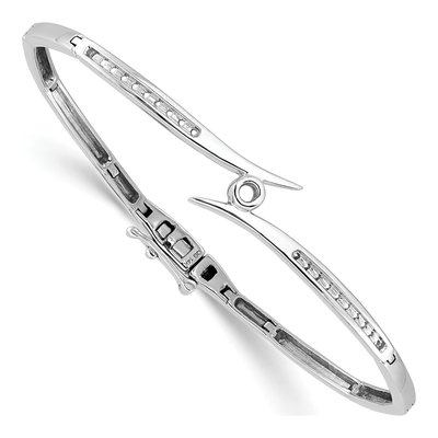 14K White Gold Hinged Bangle Bangle Mounting