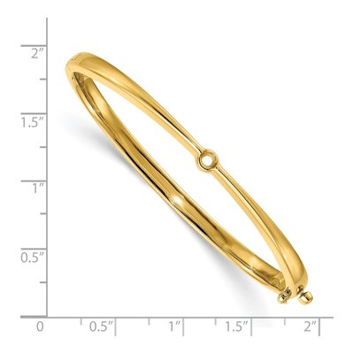 14K Yellow Gold Hinged Bangle Bangle Mounting – view 2