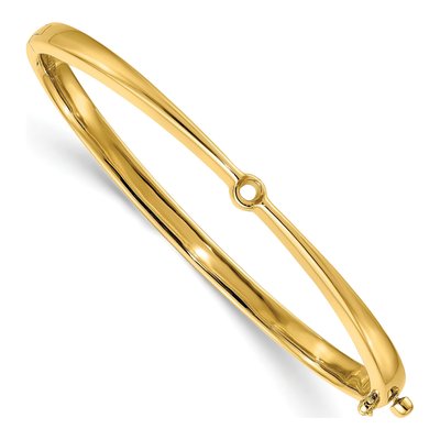 14K Yellow Gold Hinged Bangle Bangle Mounting