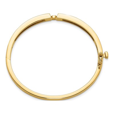 14K Yellow Gold Hinged Bangle Bangle Mounting – view 3