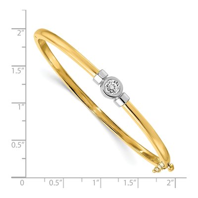 14K Two-Tone Gold 1/2 ct tw Diamond Bangle Bracelet – view 2