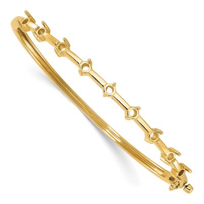 14K Yellow Gold Hinged Bangle Bangle Mounting