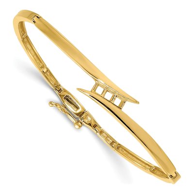 14K Yellow Gold Hinged Bangle Bangle Mounting