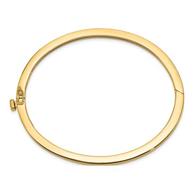 14K Yellow Gold Hinged Bangle Bracelet – view 3