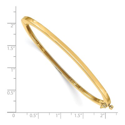 14K Yellow Gold Hinged Bangle Bracelet – view 4