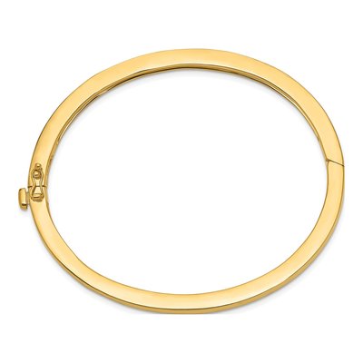 14K Yellow Gold Hinged Bangle Bracelet – view 3