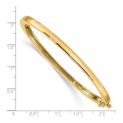 14K Yellow Gold Hinged Bangle Bracelet – view 4